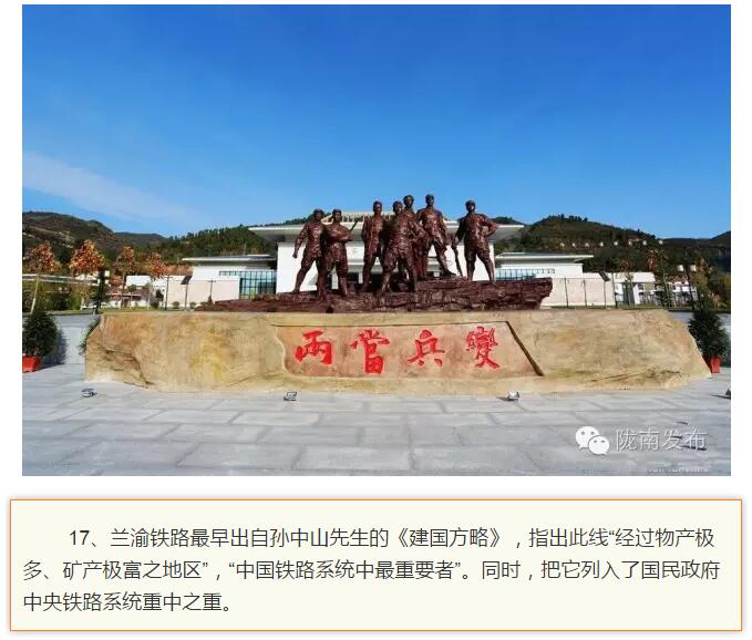 蘭渝鐵路最早由孫中山先生提出？在隴南，你不知道的事兒還有……