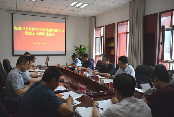 隴南市委常委、組織部部長楊郃調(diào)研指導(dǎo)市龍江城鄉(xiāng)發(fā)展集團(tuán)公司黨建工作
